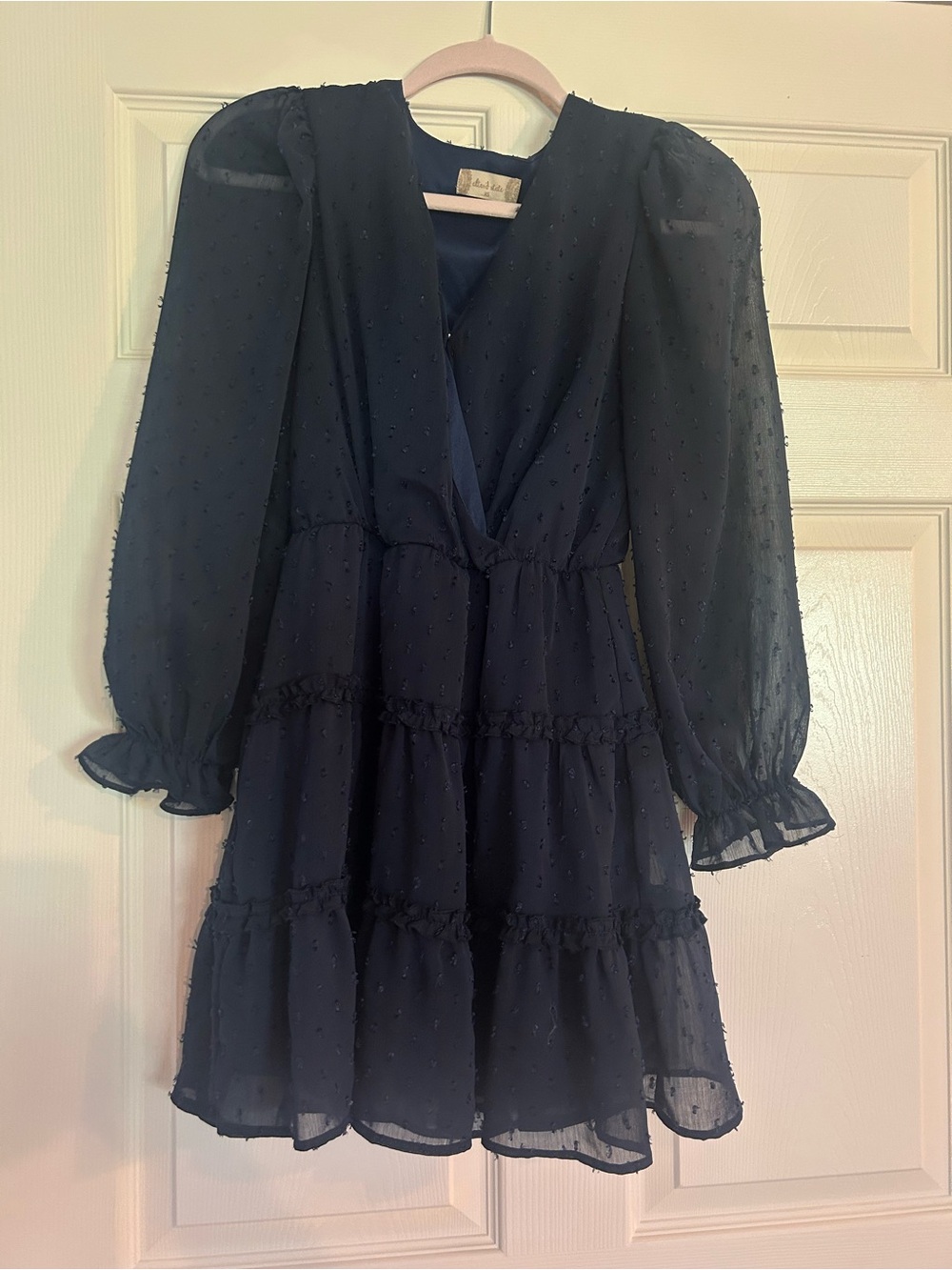 Altar’D State Long Sleeve Mini Eliza Dress in Navy